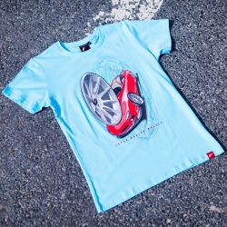 JR Men's T-Shirt JR-11 Car Turquoise Size L